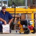 Brett Rostron with kindling machine